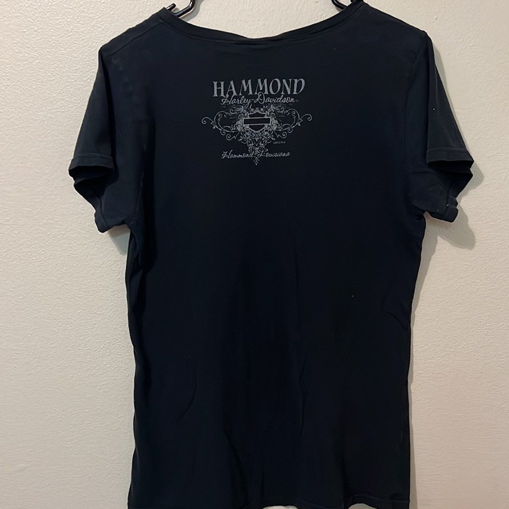 Women’s Hammond Louisiana Harley Davidson Dealer T Shirt Size M (GOOD) - Picture 3 of 7